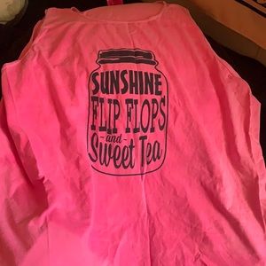 Bright pink, comfort colors shirt, XL